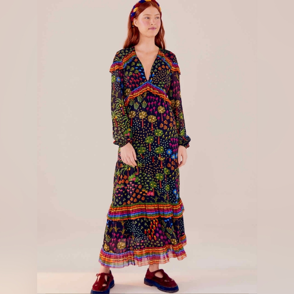 NWT Farm Rio Fruit Garden maxi dress - Picture 6 of 9